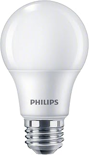 PHILIPS LED Frosted Dimmable, Warm Glow Effect A19 Light Bulb - EyeComfort Flicker Free - 8.8W = 60W - 800 Lumen - Soft White (2700K) - E26 Base - Indoor - Title 20