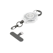 Ratch-It Retractable Phone Tether with Carabiner by KEY-BAK – 36 inches, Stainless Steel, Clear, Model 0KR7-4C14