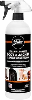 Fuller Brush Leather Boot and Jacket Cleaner Conditioner - Natural Oil Formula for Leather, Vinyl, Backpacks & Luggage - Removes Dirt, Dust, and Grime - Bottle with Sprayer