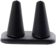 Two Prong Ring Posts Black Leatherette, 58176