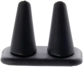 Two Prong Ring Posts Black Leatherette, 58176