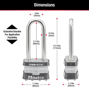 1KALJ Outdoor Padlock with Key by Master Lock – 1LJ, Alloy Steel, Silver, Model 1DLJ
