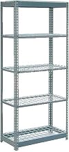 Global Industrial Heavy Duty Shelving 36" W x 18" D x 60" H with 5 Shelves, Wire Deck, Gray