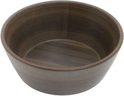 HUBERT Serving Bowl with Acacia Finish - 6"Dia x 2 1/4"H
