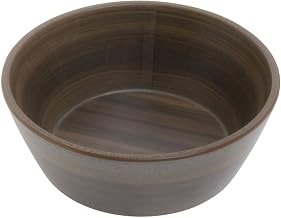 HUBERT Serving Bowl with Acacia Finish - 6"Dia x 2 1/4"H