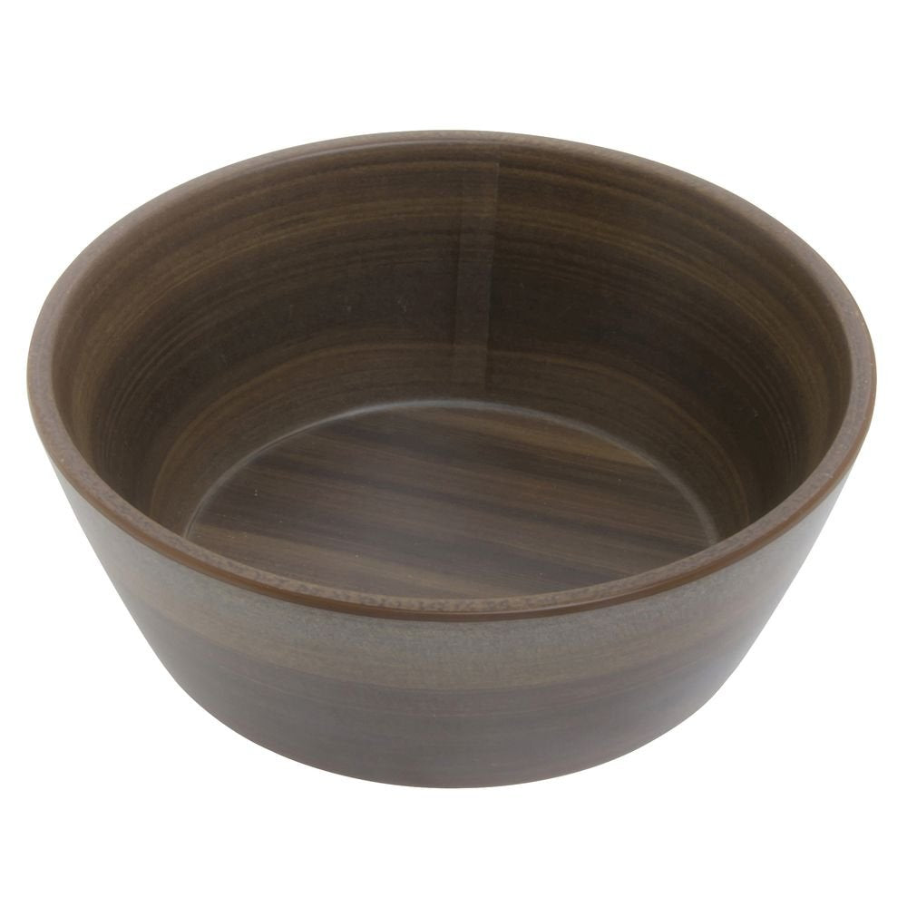 Serving Bowl with Acacia Finish - 6"Dia x 2 1/4"H by HUBERT – Melamine, Acacia, Model M2330-ACACIA