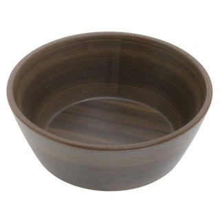 Serving Bowl with Acacia Finish - 6"Dia x 2 1/4"H by HUBERT – Melamine, Acacia, Model M2330-ACACIA