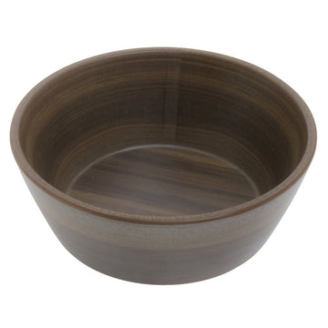 Serving Bowl with Acacia Finish - 6"Dia x 2 1/4"H by HUBERT – Melamine, Acacia, Model M2330-ACACIA