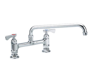Royal Series 8" Center Raised Deck Mount Faucet with 6" Spout by Krowne – 18"L x 12"W x 2"H, Brass, Model 15-806L