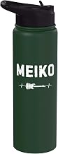 Meiko Guitar Heartbeat Music Guitarist Retro Vintage Stainless Steel Insulated Water Bottle