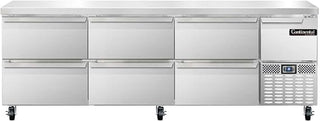 CRA93-D Refrigerated Base Worktop Unit, 93" W, With Drawers