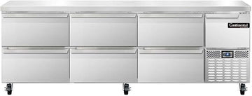 CRA93-D Refrigerated Base Worktop Unit, 93" W, With Drawers