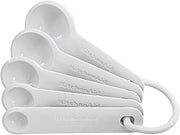 KitchenAid Plastic Measuring Spoons, Set Of 5, White