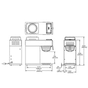 Coffee Machines by Bunn – Large, 12.0 cups, Cotton, Silver/Black, Model 13300.0002