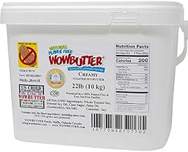WOWBUTTER Creamy Peanut Free Spread | All-Natural Soy Butter Alternative | School Safe & Nut Free | Bulk 22 Pound Tub