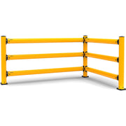 Corner Post for Protective Plastic Guard Rails by Global Industrial – Plastic, Yellow, Model 60PGP-CON