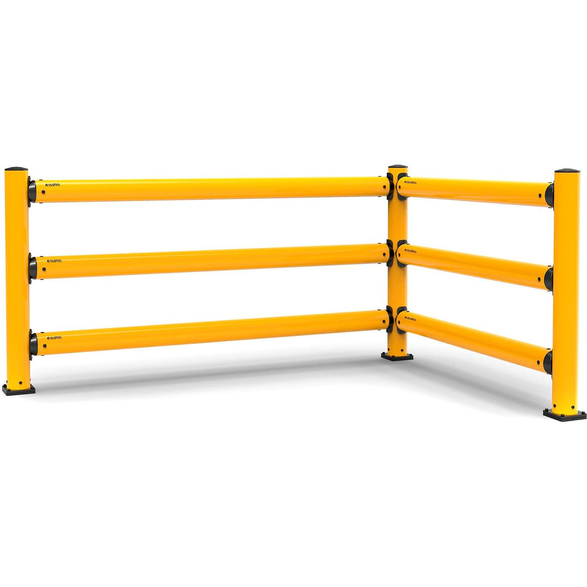 Corner Post for Protective Plastic Guard Rails by Global Industrial – Plastic, Yellow, Model 60PGP-CON