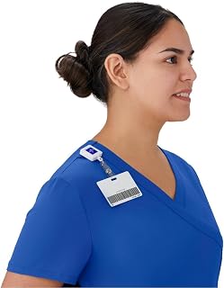 Medline Staten AVE Women's Yoga-Style Scrub Tops Royal Blue