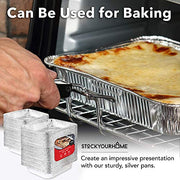 Stock Your Home 100 Pack / Silver / Without Lids Disposable Cookware