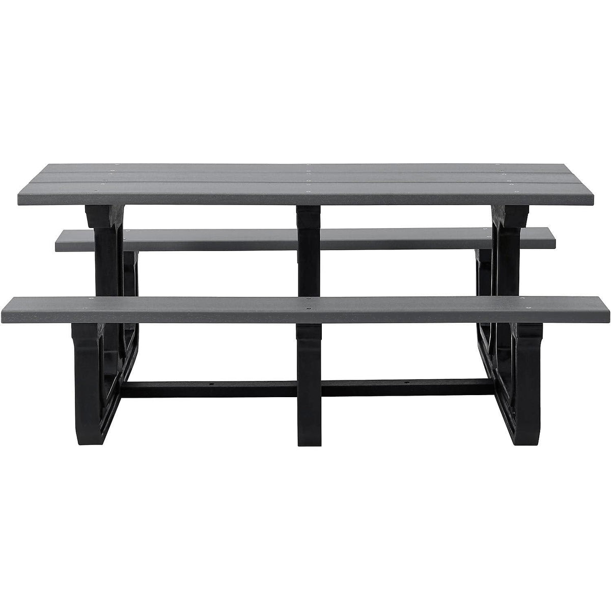 Outdoor 6' Rectangular Picnic Table by Global Industrial – Recycled Plastic, Grey, Model 271677GY