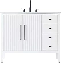 Elegant Kitchen and Bath 42" Single Bathroom Vanity in White