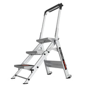 Utility Step Stool by Little Giant – 44"L x 22"W x 5.5"H, Aluminum, Black/Gray, Model 10310BA