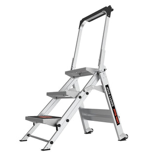 Utility Step Stool by Little Giant – 44"L x 22"W x 5.5"H, Aluminum, Black/Gray, Model 10310BA