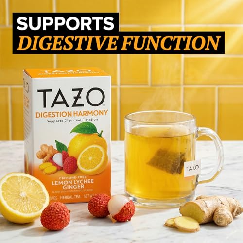 TAZO Lemon Lychee Ginger / 16 Count (Pack of 6) / 1 Herbal