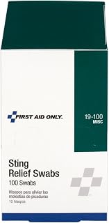 First Aid Only 19-100 Sting Relief Swab, 100 Count