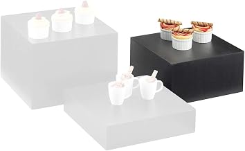 Cal-Mil 432-6-96 Cube Riser, 6" Height, 12" Width, 12" Length, Midnight Bamboo