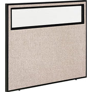 Office Partition Panel with Partial Window by Global Industrial – Alloy Steel, Tan, Model 694755WTN