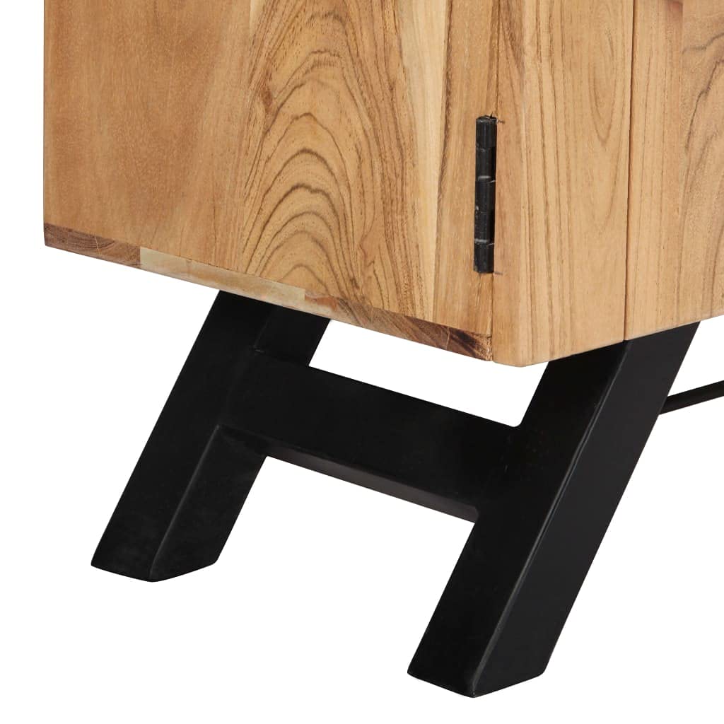 TV Stand 55.1"x11.8"x17.7" Solid Wood Acacia by vidaXL – inches, Wood, Brown, Model 247971