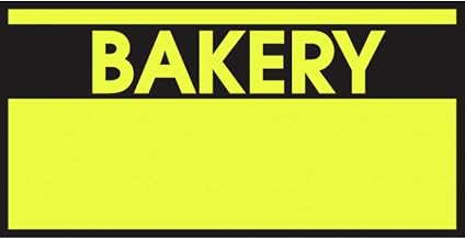 Monarch Yellow Labels with Reversed Black Print Bakery for 1110 1-Line Pricing Gun - 19mmL x 10mmH, 16 Sleeves