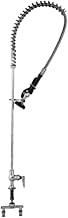 T&S Brass B-0173 Pre-Rinse Spring Action Single Hole Base 4-Inch Spreader Single Control