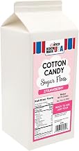 82006CS - BenchmarkUSA 3-1/4 lb Cotton Candy Floss - Strawberry - 6 cartons/case