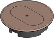 Carlon E97DSC Round Duplex Receptacle Cover, Diameter: 5", Non-Metallic