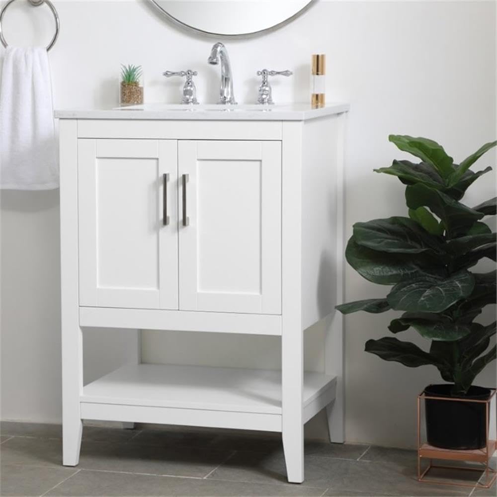 Elegant Decor 24" - Single / White / Traditional Bathroom Vanities
