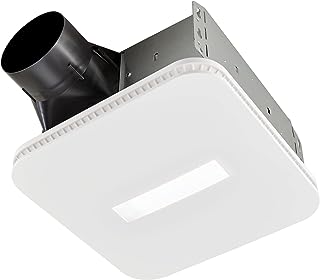 Broan-NuTone Bathroom Exhaust Fan – Retrofit Design Replaces Existing Fan Without Attic Access, Quiet 1.0 Sones, 110 CFM, Powerful Ventilation with 4 Selectable CCT Light Settings for a Modern Look