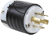 Legrand Pass & Seymour L2120P Turnlok Industrial Spec Grade Locking Plug, 20 Amp 3 Phase 120/208V, NEMA L21-20P, Black/White (1 Count)