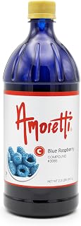 Amoretti Blue Raspberry Compound Artificial Color / 2.2 lbs - Natural Flavors, Shelf Stable Even After Opening, Certified Kosher, TTB Approved, Perfect for Baking Applications & Beverages