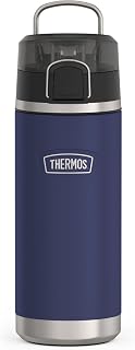 THERMOS ICON SERIES Water Bottle with Spout - 18 Ounce, Navy - Stainless Steel Vacuum Insulated Water Bottle with Lid