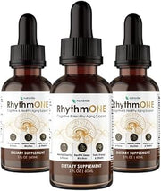 RhythmONE Mushroom Complex & Shilajit Drops - Memory, Energy, Sleep Support | Longevity Master Clock, Focus & Mental Clarity, Immunity, Mobility, Lion's Mane, Cordyceps, Reishi, 2mL Daily (Pack of 3)