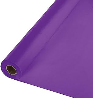 Creative Converting Festive Amethyst Plastic Table Cover Banquet Roll Tablecover, 40" X 100'
