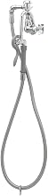 T&S Brass B-0605 Wall Mount Vacuum Breaker Stainless Steel Hose Self-Closing Hook Nozzle Pot Filler, Silver