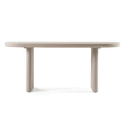 Evermore - Modern Grey Faux Cement Oval Dining Table by Limari Home – Wood, Grey, Model LIM-81787