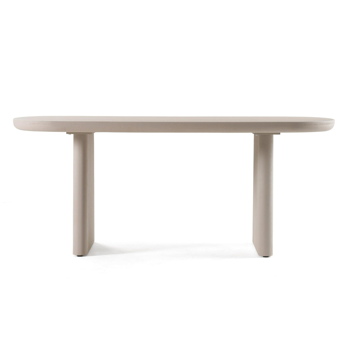 Evermore - Modern Grey Faux Cement Oval Dining Table by Limari Home – Wood, Grey, Model LIM-81787