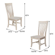 Solid Wood Dining Chairs Set of by Furnifact – Wood, Beige, Pack of 2