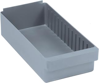 QUANTUM STORAGE SYSTEMS QED606GY, Drawer Bin, 17-5/8 X 8-3/8 X 4-5/8In, Gray