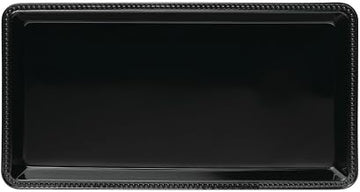 Elite Global Solutions M1582-B Black Melamine Serving Tray 15"L x 8"W x 2"H