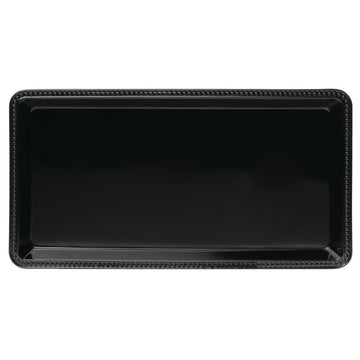 Black Melamine Serving Tray 15"L x 8"W x 2"H by Elite Global Solutions – 15" x 8" x 2", Melamine, Black, Model M1582-B
